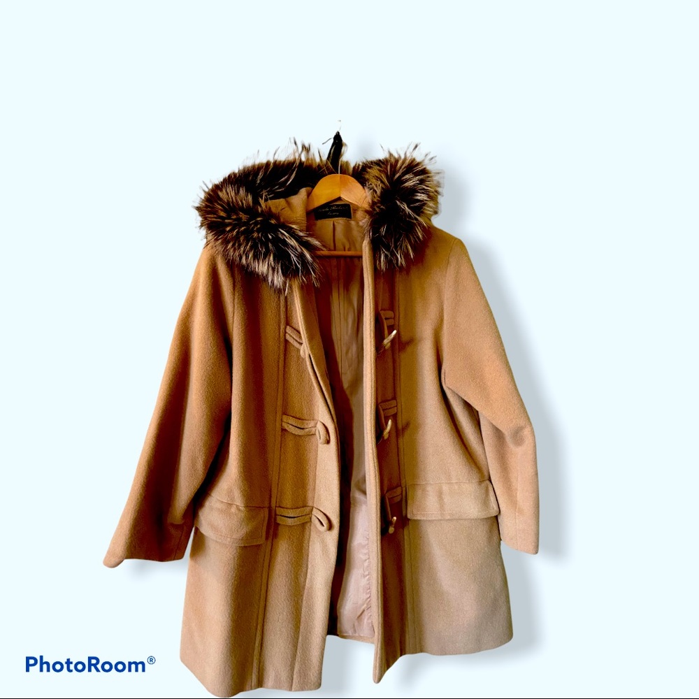 Linda Richards Luxury Coat Fur Hood Trim
